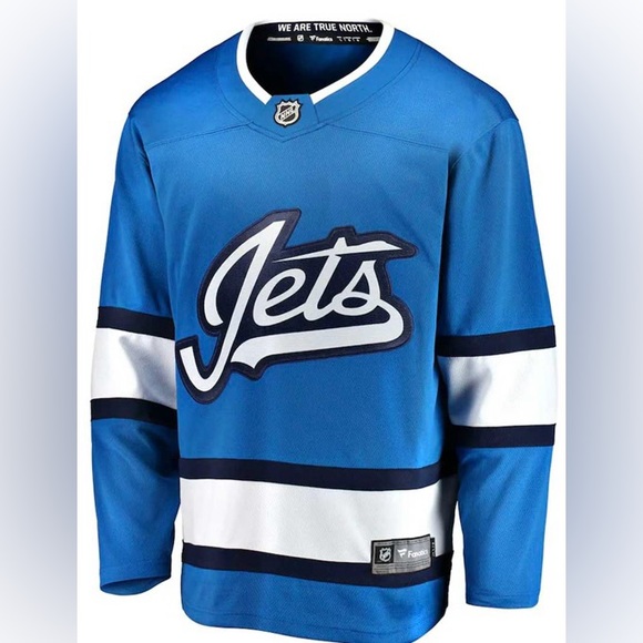 New With Tags Winnipeg Jets Fanatics Youth L/XL Hockey Jersey - Picture 1 of 3
